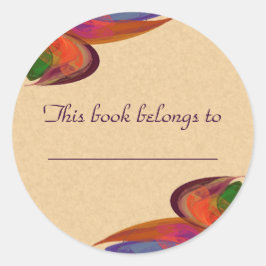 Regenboogbloesem fractaal ronde sticker