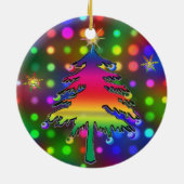 Regenboogbomen Keramisch Ornament (Achterkant)
