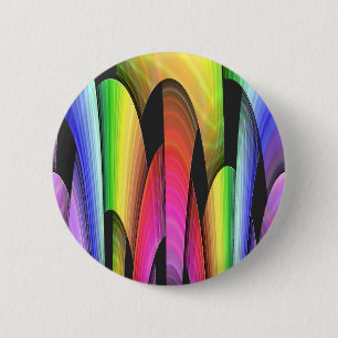 Regenboogboog Ronde Button 5,7 Cm