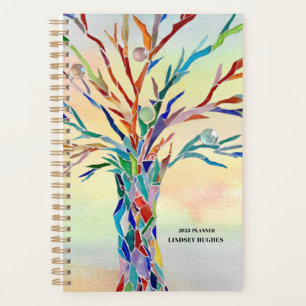Regenboogboom Aangepaste naam 2023 Planner