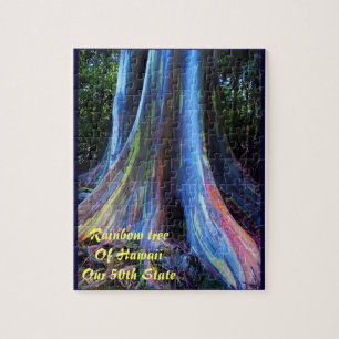 Regenboogboom van Hawaii Puzzle en Gift Box Legpuzzel