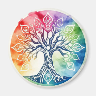 Regenboogboom van het leven magneet