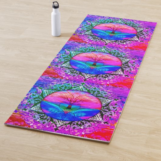 Regenboogboom van het Leven Yoga Mat (In situ)