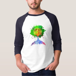 Regenboogboom van LIfe T-shirt
