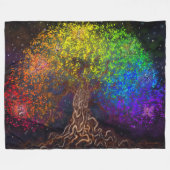 Regenboogboom Vleekbank Fleece Deken (Voorkant (Horizontaal))