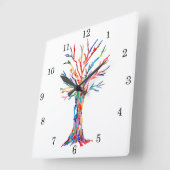 Regenboogboomklokklok Vierkante Klok (Hoek)