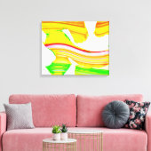Regenboogborstel Canvas Afdruk (Insitu (Woonkamer))