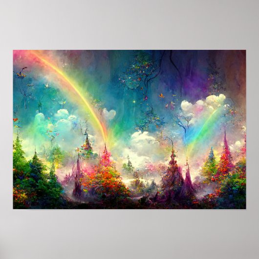 Regenboogbos beloofde land poster (Voorkant)