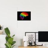 Regenboogbrain Poster (Thuiskantoor)