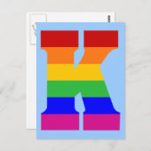 Regenboogbrief K Briefkaart (Voorkant / Achterkant)