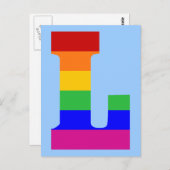 Regenboogbrief L Briefkaart (Voorkant / Achterkant)