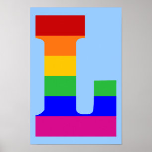 Regenboogbrief L Poster