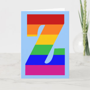 Regenboogbrief Z Notitiekaartje