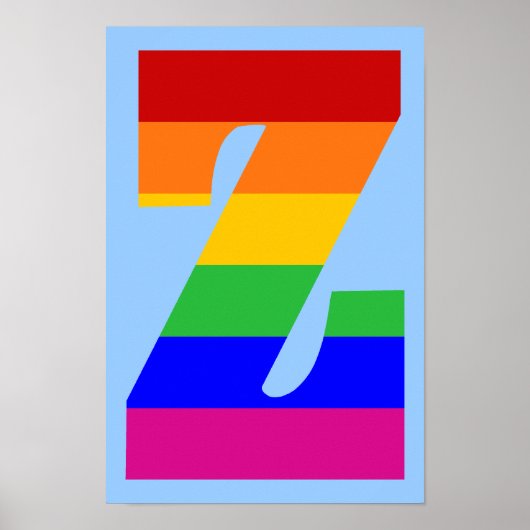 Regenboogbrief Z Poster (Voorkant)