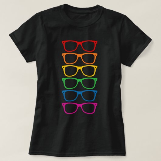 Regenboogbril T-shirt (Design voorkant)
