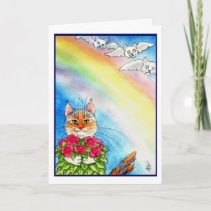 Regenboogbrug en katten kaart