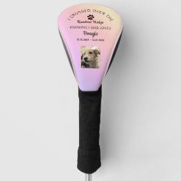 Regenboogbrug Foto Huisdier Verlies Herdenking Golfheadcover