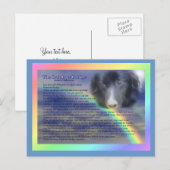 Regenboogbrug Gedicht Dierenverlies Sympathie Briefkaart (Voorkant / Achterkant)