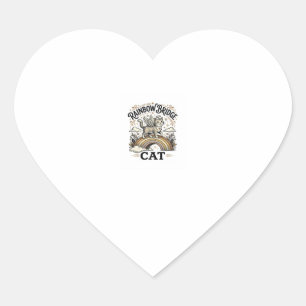 Regenboogbrug Kat Kat Herdenking Regenboogbrug Vin Hart Sticker
