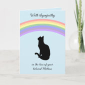 Regenboogbrug Kat Silhouet Kaarten voor Condoleanc (Voorkant)
