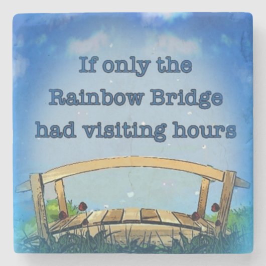 Regenboogbrug Stenen Onderzetter (Voorkant)