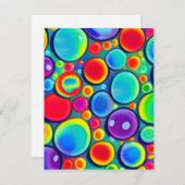 Regenboogbubels Notitiekaartje (Voorkant / Achterkant)