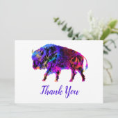 Regenboogbuffel Bedankkaart (Staand voorkant)