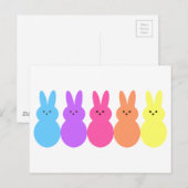 Regenboogbunnies Briefkaart (Voorkant / Achterkant)