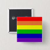 RegenboogButton Vierkante Button 5,1 Cm (Voorkant /achterkant)