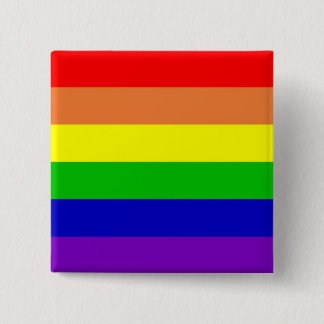 RegenboogButton Vierkante Button 5,1 Cm