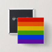 RegenboogButton Vierkante Button 5,1 Cm (Voorkant /achterkant)