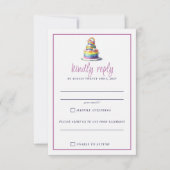 RegenboogCake RSVP Kaartje (Voorkant)