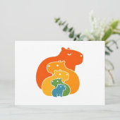 Regenboogcapibara's Bedankkaart (Staand voorkant)