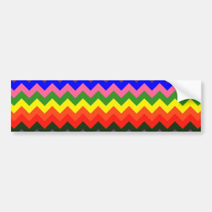 regenboogchevron bumpersticker