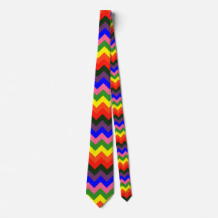 regenboogchevron stropdas