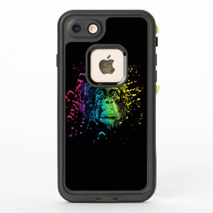 Regenboogchimpansee op zwarte tonijn