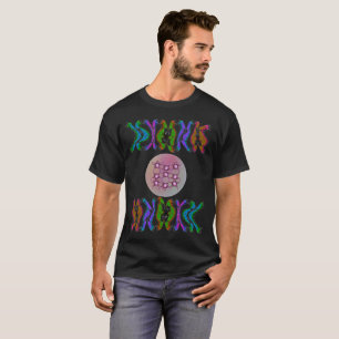 Regenboogchromosoom & moleculaire rooster kunst we t-shirt