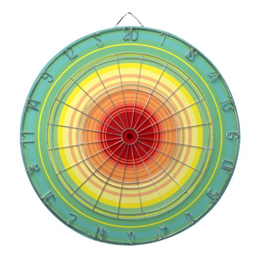 regenboogcirkels dartbord (Voorkant)