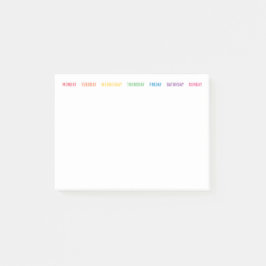 Regenboogdagen van de week Post-it® notes