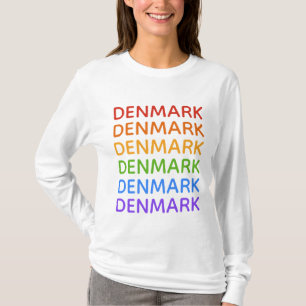 Regenboogdenemarken, shirten en jassen t-shirt