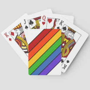 Regenboogdiagonaal streep pokerkaarten