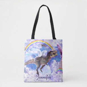Regenboogdinosaurus unicorn dinocorn draagtas