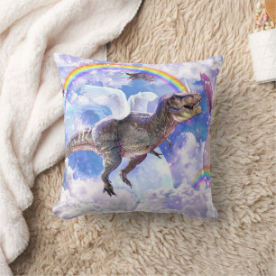 Regenboogdinosaurus unicorn dinocorn kussen