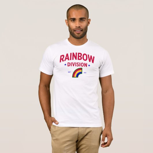 Regenboogdivisie - 42e Infanteriedivisie T-shirt (Voorkant volledig)