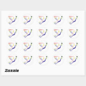 Regenboogdove Ronde Sticker (Vel)