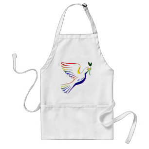 Regenboogdove Standaard Schort