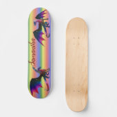 Regenboogdraak Gepersonaliseerde Naam Skateboard (Voorkant)