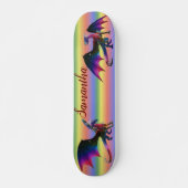 Regenboogdraak Gepersonaliseerde Naam Skateboard (Voorkant)