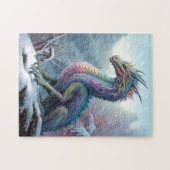 Regenboogdraak in de sneeuwvloed legpuzzel (Horizontaal)
