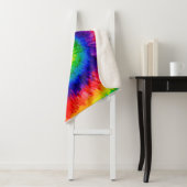 Regenboogdraden Dye Dye Alcohol Ink Painting Sherpa Deken (In situ)